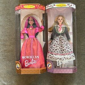 Mattel Barbies 1998 Collector Edition set of 2 Austrian and Moroccan